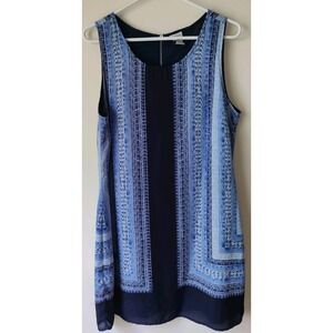 Paraphrase Womens Dress Blue Sleeveless Rear Zip‎ Lined Polyester Size 12 EUC